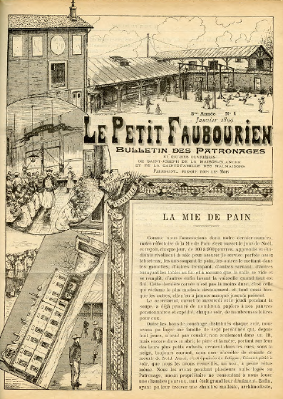 Couverture de la gazette "Le Petit Faubourien" de janvier 1899