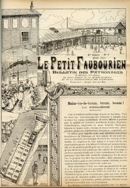 Couverture du journal "Le Petit Faubourien" d'avril 1899