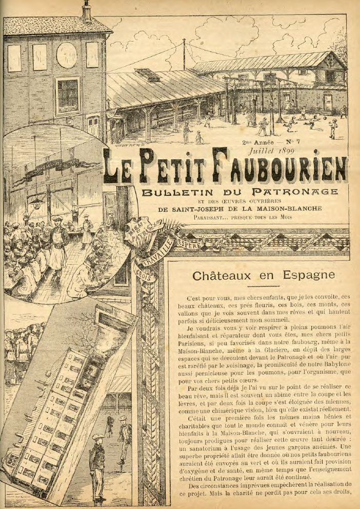 Couverture du journal "Le Petit Faubourien" de juillet 1899